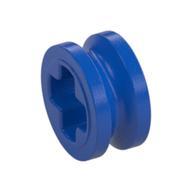 Technic Bush 1/2 Smooth with Axle Hole Semi-Reduced Blue