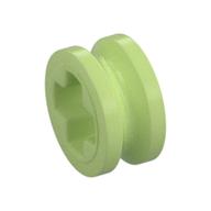 Technic Bush 1/2 Smooth with Axle Hole Semi-Reduced Yellowish Green