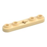 Technic Plate 1 × 5 with Smooth Ends, 4 Studs and Centre Axle Hole Beige