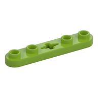 Technic Plate 1 × 5 with Smooth Ends, 4 Studs and Centre Axle Hole Limette