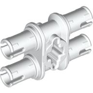 Technic Pin doppelt mit Achsloch Weiß