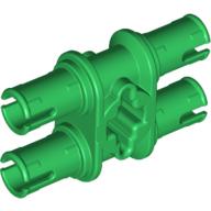 Technic Pin Double with Axle Hole Green