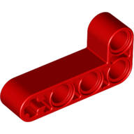 Technic Beam 2 × 4 L-Shape Thick Red