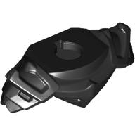 Minifig Neckwear Shoulder Armor with Stud on Back Black