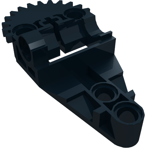 Technic Gearbox Half in Schwarz