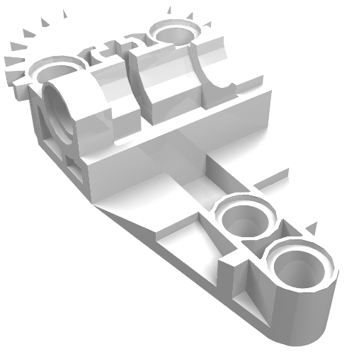 Technic Gearbox Half White
