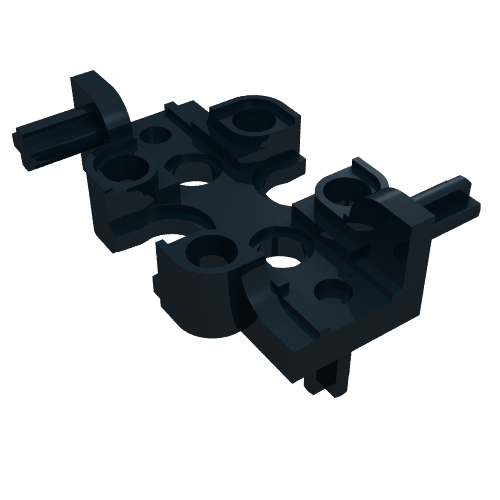 Technic Rectangular Gearbox Half in Black