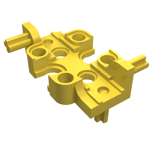 Technic Rectangular Gearbox Half Yellow