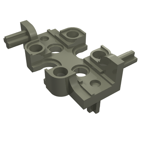 Technic Rectangular Gearbox Half Dark Gray