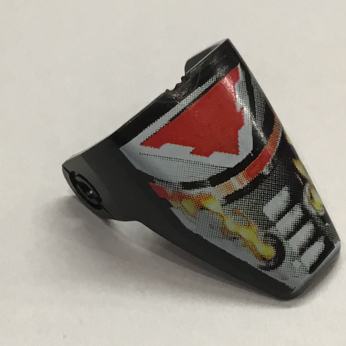 Large Figure Visor / Limb Cover, Armour with The Boss Print Black