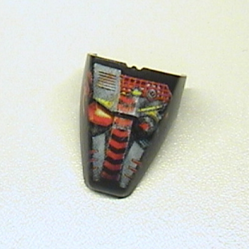 Large Figure Visor / Limb Cover, Armour with Torch / Fire Print Schwarz