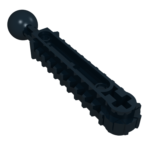 Technic Gear Rack Double with Ball Joint Schwarz