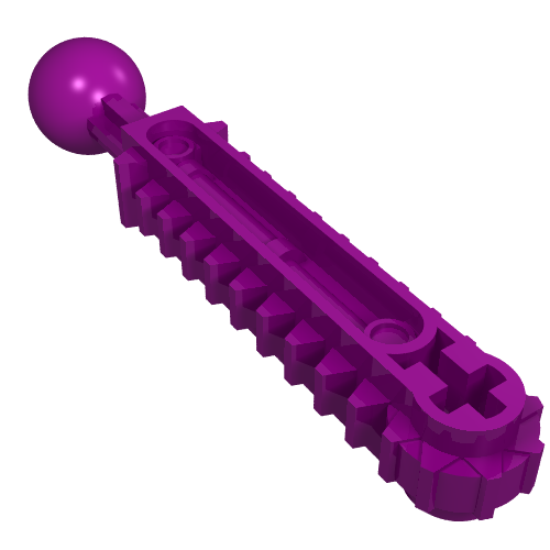 Technic Gear Rack Double with Ball Joint Purple
