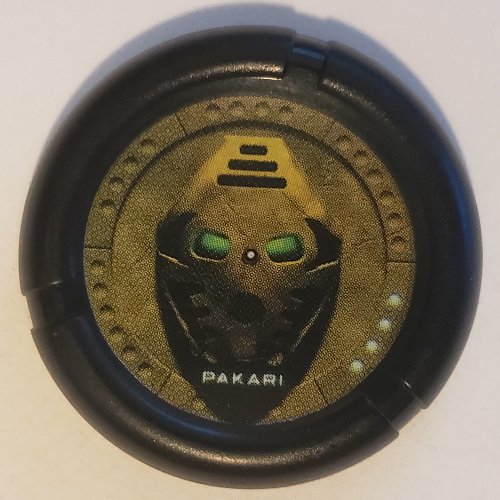 Large Figure Throwing Disk, Bionicle Mask Pakari Print Schwarz