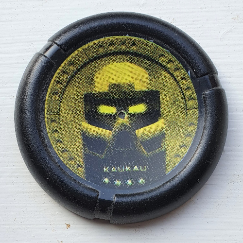 Large Figure Throwing Disk, Bionicle Mask Kaukau Print Black