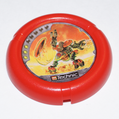 Large Figure Throwing Disk, Torch / Fire, 3 Pips, Torch Throwing Disk Print Red