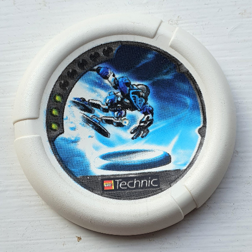 Large Figure Throwing Disk, Ski / Ice, 3 Pips, Ski Throwing Disk Print White