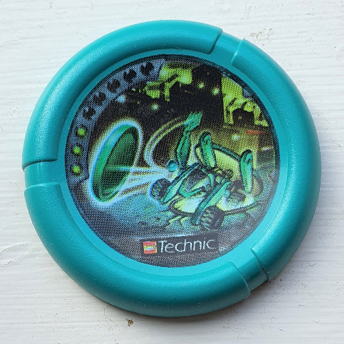 Large Figure Throwing Disk, Turbo / City, 3 Pips, Turbo Throwing Disk Print Dark Turquoise