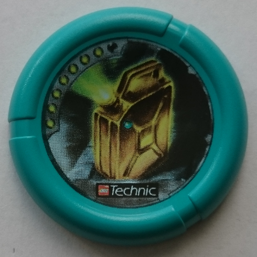 Large Figure Throwing Disk, Turbo / City, 7 Pips, Fuel Container with Handle Print Dunkeltürkis