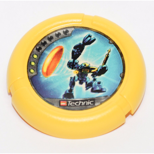 Large Figure Throwing Disk, Scuba / Sub, 3 Pips, Scuba Throwing Disk Print Gelb