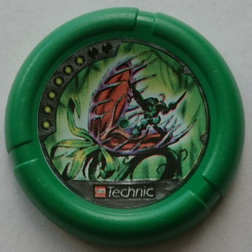 Large Figure Throwing Disk, Amazon / Jungle, 6 Pips, Fighting Giant Toothed Plant Print Green