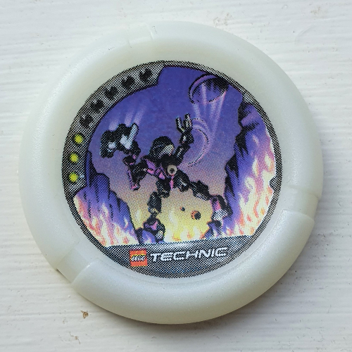 Large Figure Throwing Disk, Flare and Spark, 3 Pips, Spark Throwing Disk Print Glow In Dark Opaque