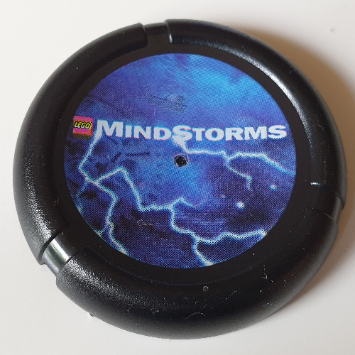 Large Figure Throwing Disk, MindStorms Print Black