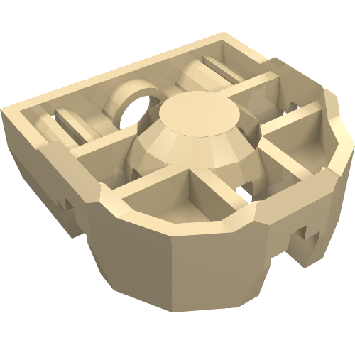 Technic Pin Connector Block 3 × 3 × 1 Beige