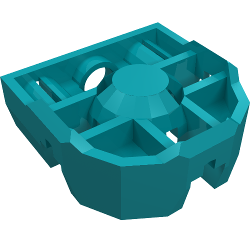 Technic Pin Connector Block 3 × 3 × 1 Dunkeltürkis