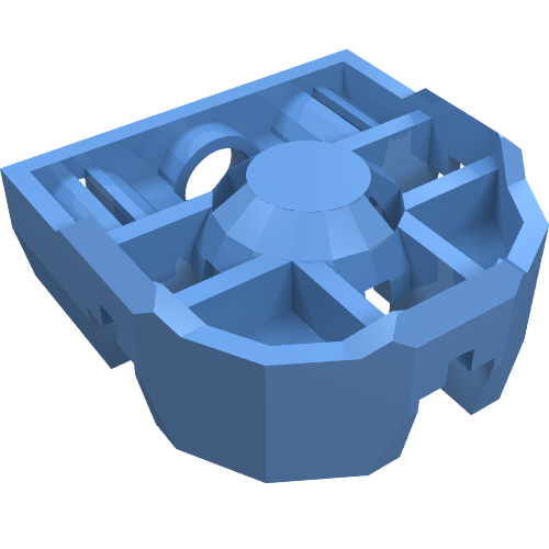 Technic Pin Connector Block 3 × 3 × 1 Medium Blue