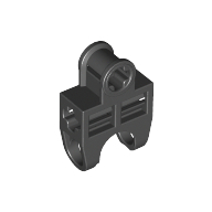 Technic Axle Connector 2 × 3 with Ball Socket, Open Sides Black