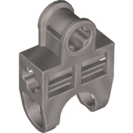 Technic Achse Verbinder 2 × 3 mit Kugelpfanne, offen Seiten Perlhellgrau