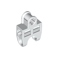 Technic Axle Connector 2 × 3 with Ball Socket, Open Sides White