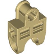 Technic Axle Connector 2 × 3 with Ball Socket, Open Sides Tan