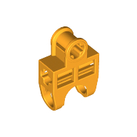 Technic Axle Connector 2 × 3 with Ball Socket, Open Sides Bright Light Orange