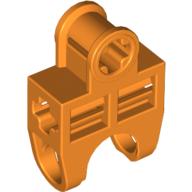 Technic Axle Connector 2 × 3 with Ball Socket, Open Sides Orange