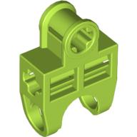 Technic Axle Connector 2 × 3 with Ball Socket, Open Sides Lime