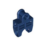 Technic Axle Connector 2 × 3 with Ball Socket, Open Sides Dark Blue