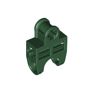 Technic Axle Connector 2 × 3 with Ball Socket, Open Sides Dark Green