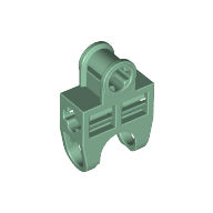 Technic Axle Connector 2 × 3 with Ball Socket, Open Sides Sand Green
