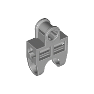 Technic Axle Connector 2 × 3 with Ball Socket, Open Sides Light Bluish Gray