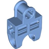 Technic Axle Connector 2 × 3 with Ball Socket, Open Sides Medium Blue