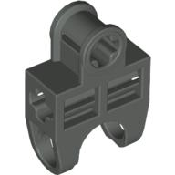 Technic Axle Connector 2 × 3 with Ball Socket, Open Sides Dark Gray