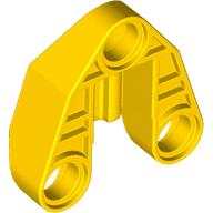 Technic Connector Block 3 × 3 Triangular with Axle, and Pin Hole Yellow