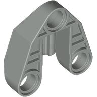 Technic Connector Block 3 × 3 Triangular with Axle, and Pin Hole Light Gray