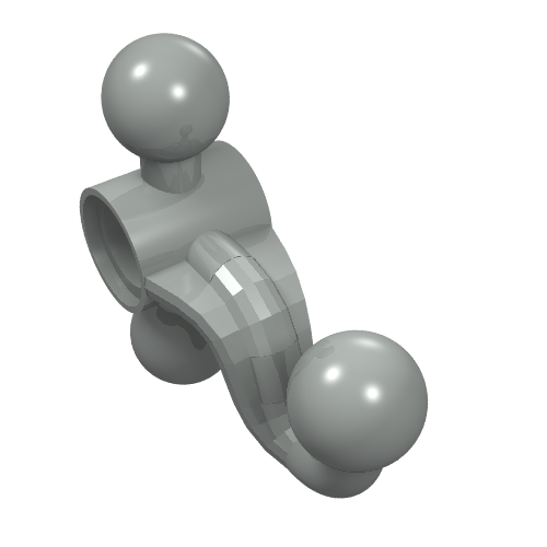 Technic Steering Gear with 3 Ball Joints Hellgrau