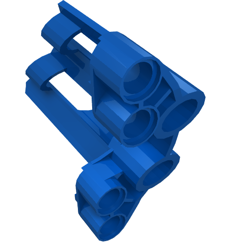 Technic Panel Fairing # 2 Large Short, Large Holes, Side B Blue
