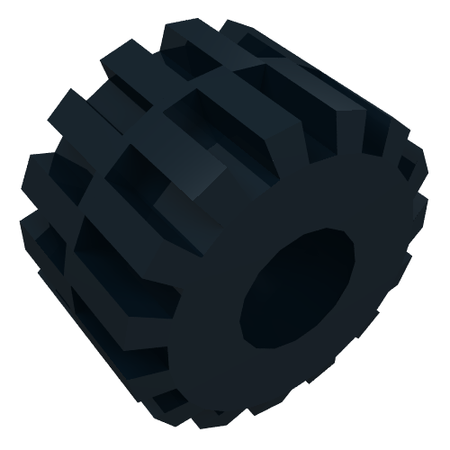 Wheel Flat with Axle hole Schwarz
