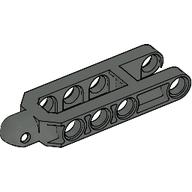 Technic Steering Arm 6.5 × 2 with Towball Socket Rounded, Un-Chamfered Dark Gray