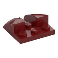 Brick Round, Curved 3 × 3 with Cutout Dark Red